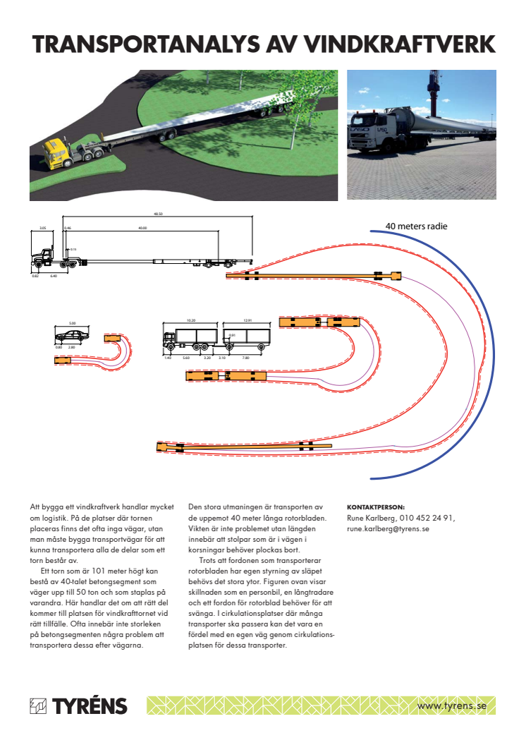 Transportanalys av vindkraftverk