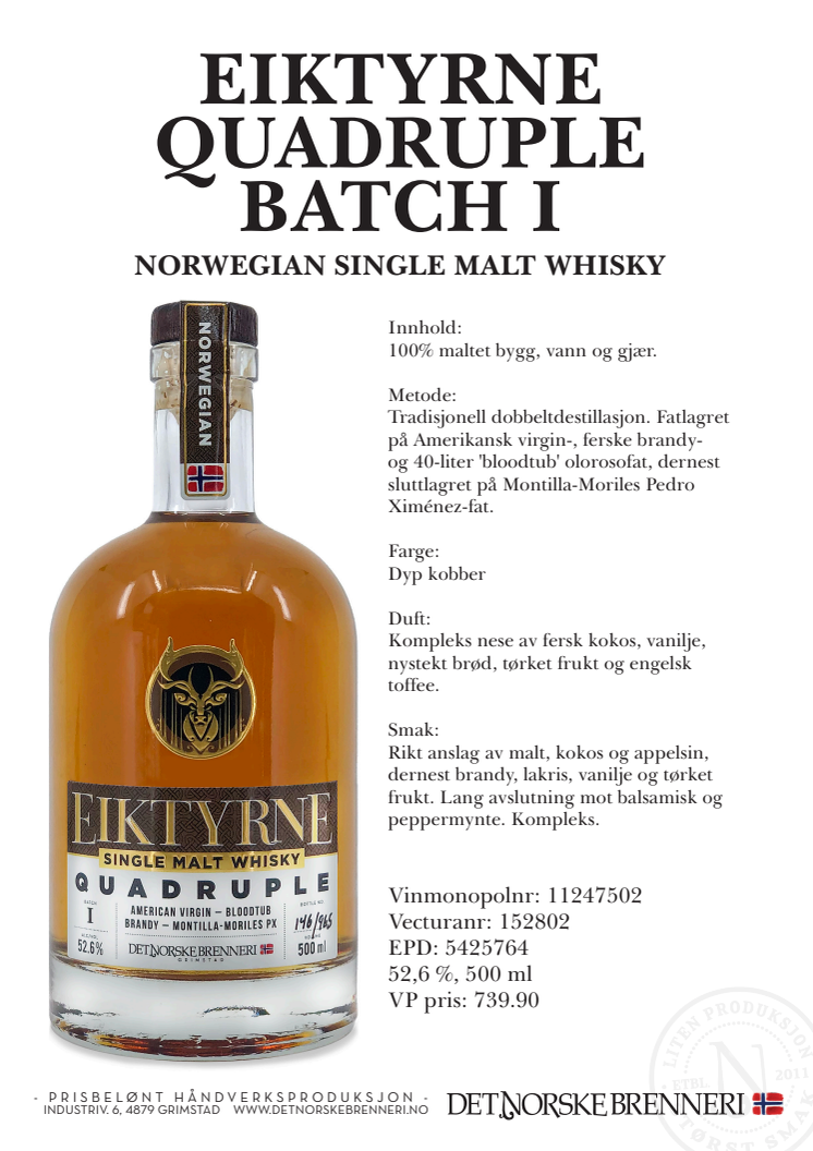 Produktark Eiktyrne Quadruple Batch 1