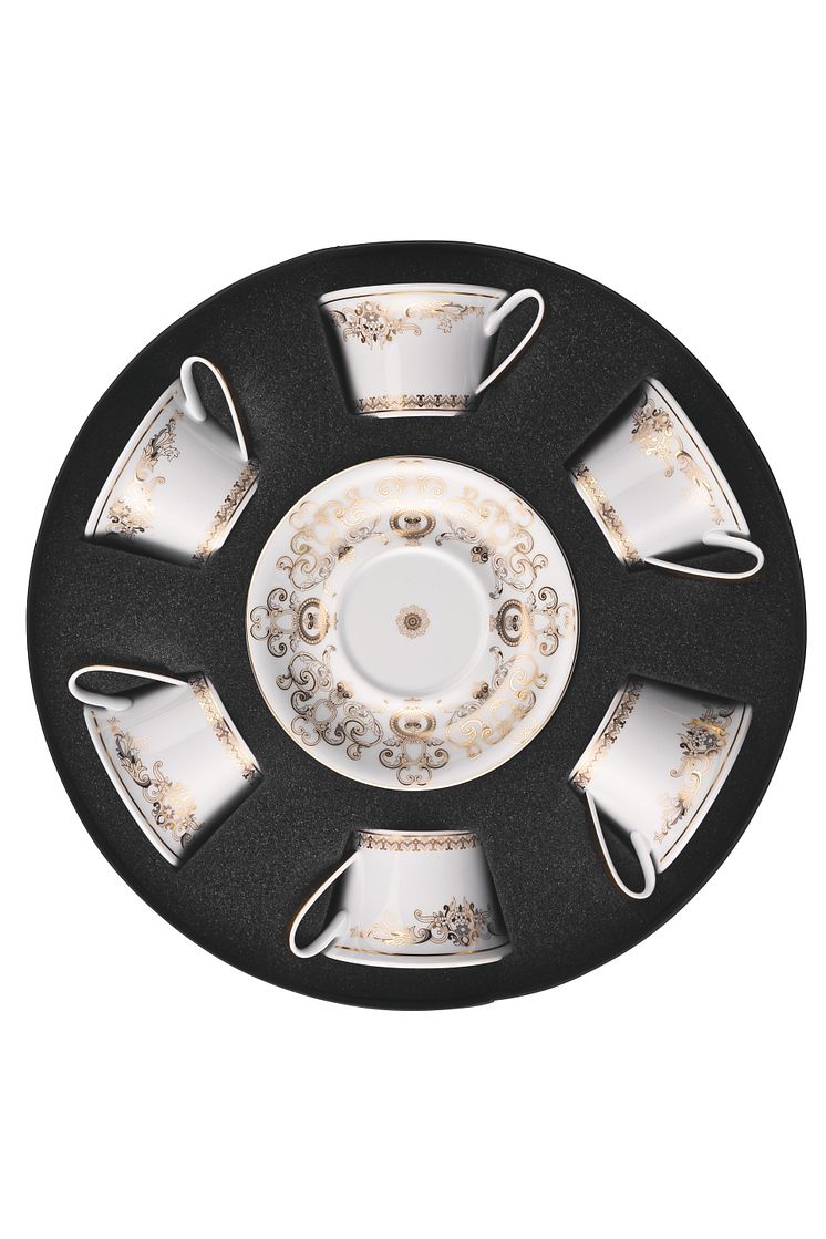 RmV_MedusaGalaGold_Set with 6 Tea cup and saucer