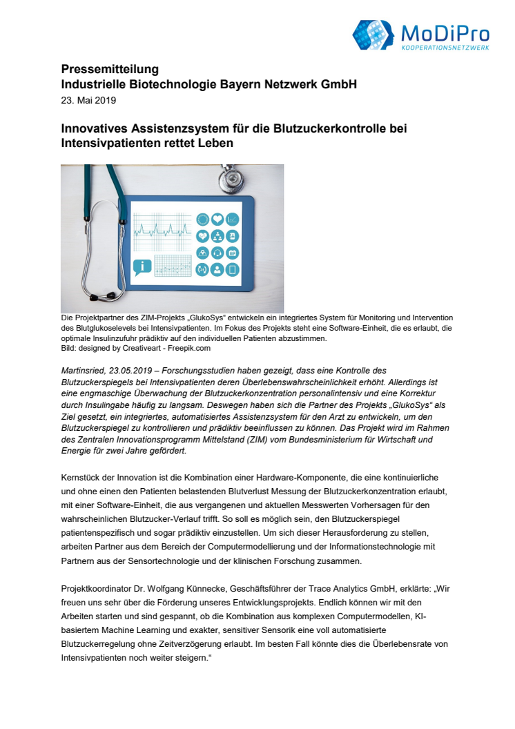 Innovatives Assistenzsystem für die Blutzuckerkontrolle bei Intensivpatienten rettet Leben