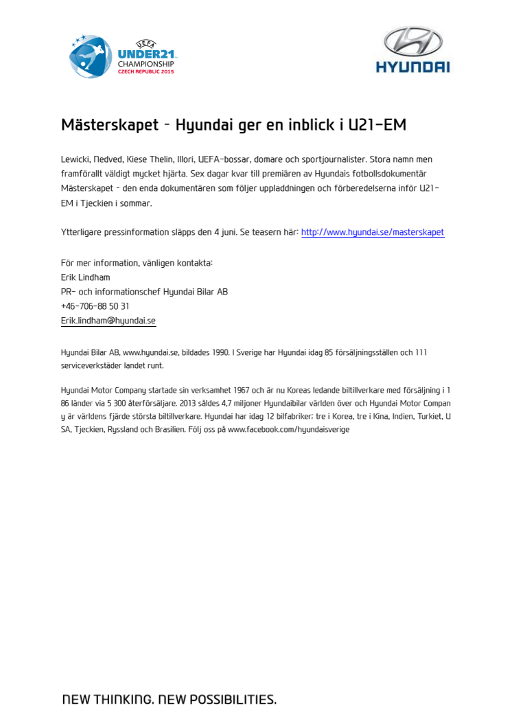 Mästerskapet – Hyundai ger en inblick i U21-EM