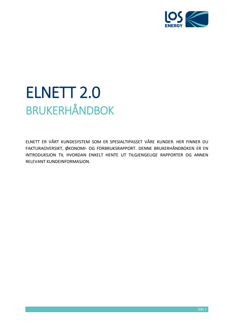 Elnett 2.0: Brukerhåndbok