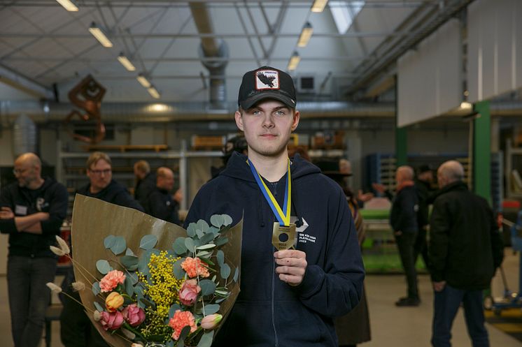 Pontus Andersson, SM-vinnare i plåtslageri