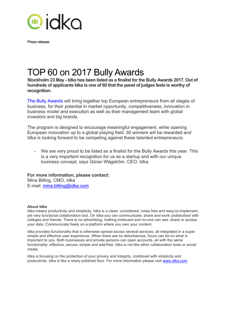 TOP 60 on 2017 Bully Awards
