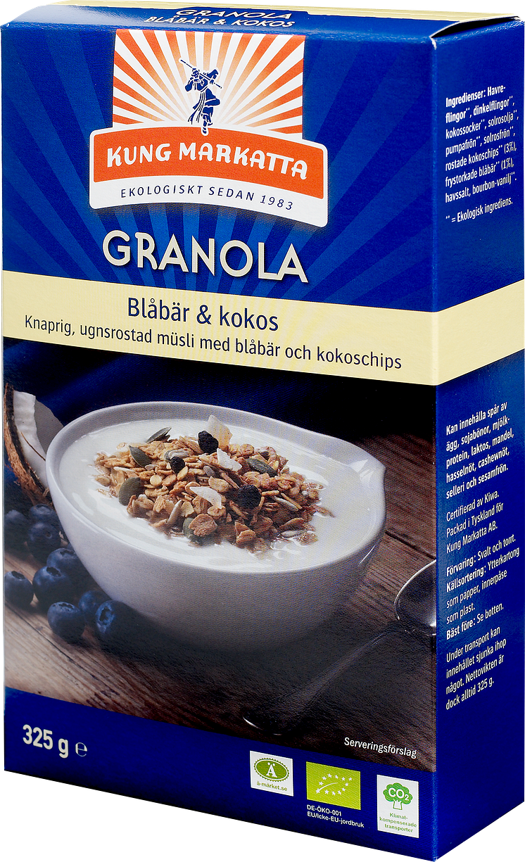 Ekologisk Granola från Kung Markatta - Blåbär & kokos