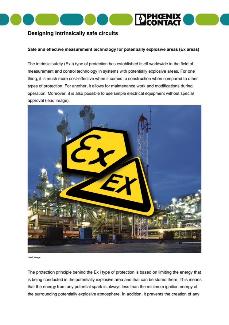 Designing intrinsically safe circuits 