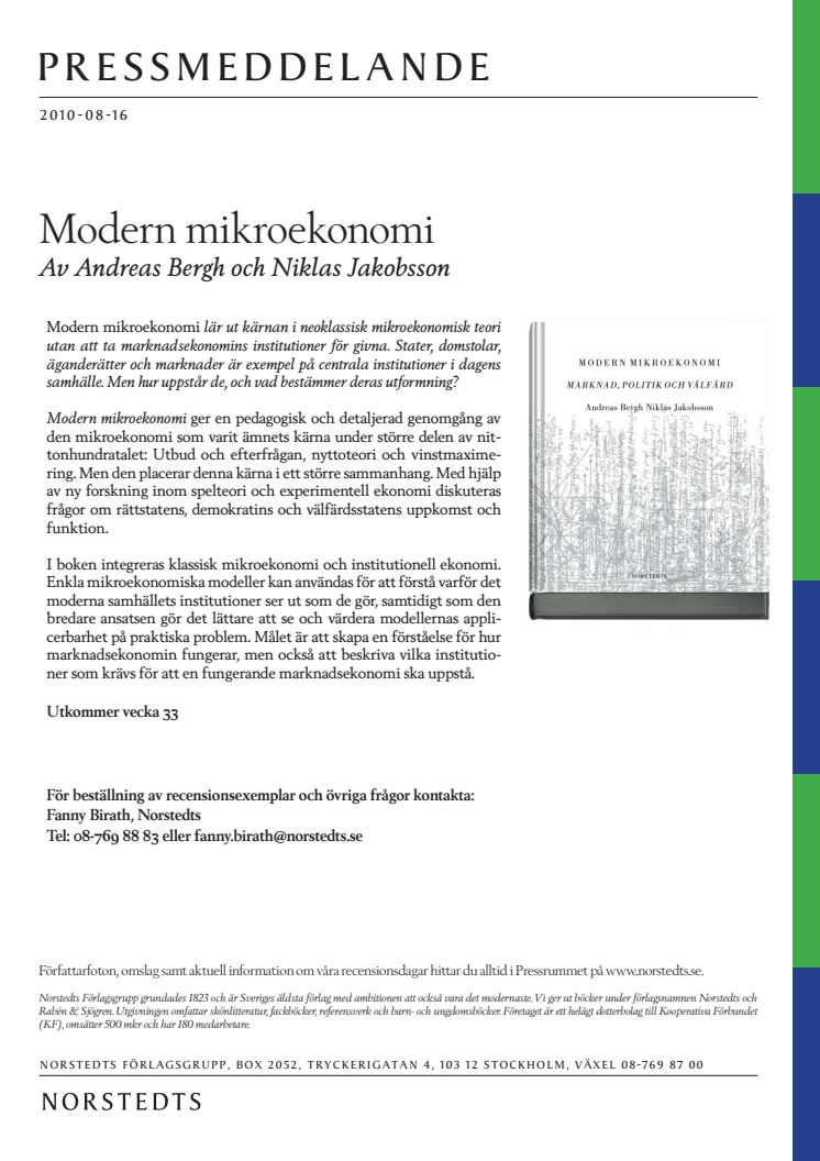 Modern mikroekonomi - Marknad, politik och välfärd