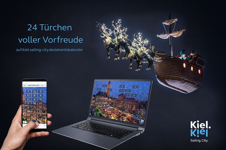 Online-Adventskalender mit Kieler Weihnachtsdorf und Wichtel Kilian