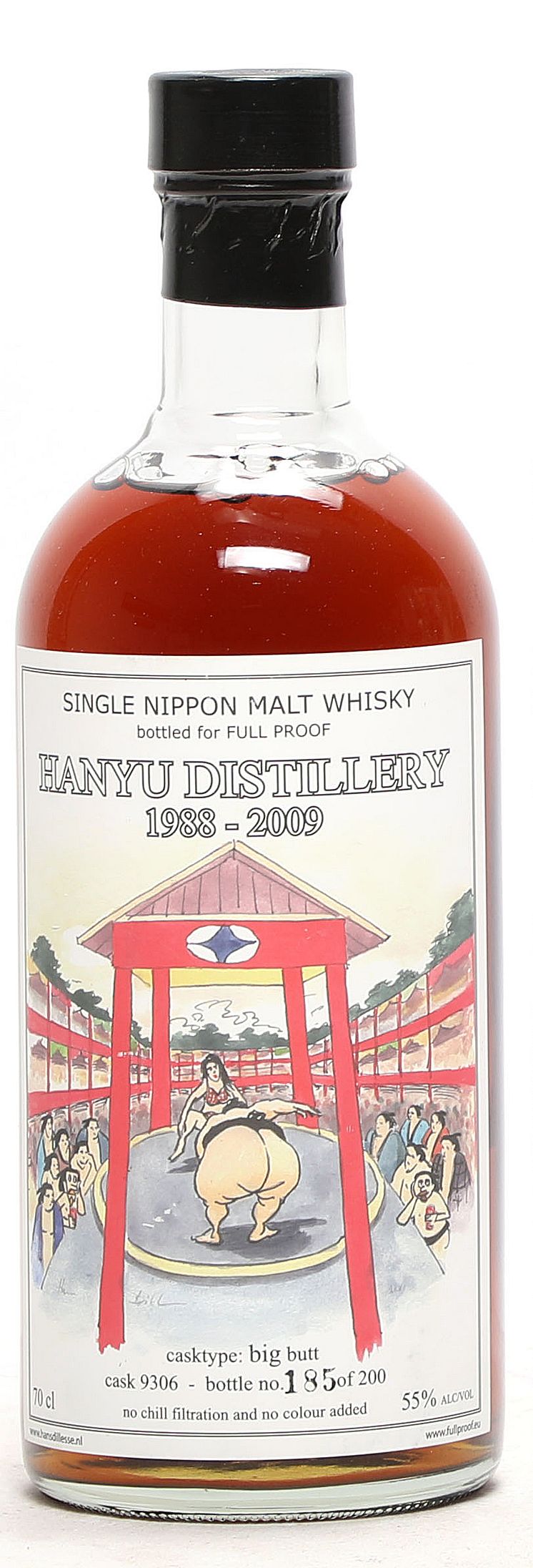 1 bt. Hanyu "Big Butt", Single Nippon Malt Whisky 1988 A-A/B (bn). 