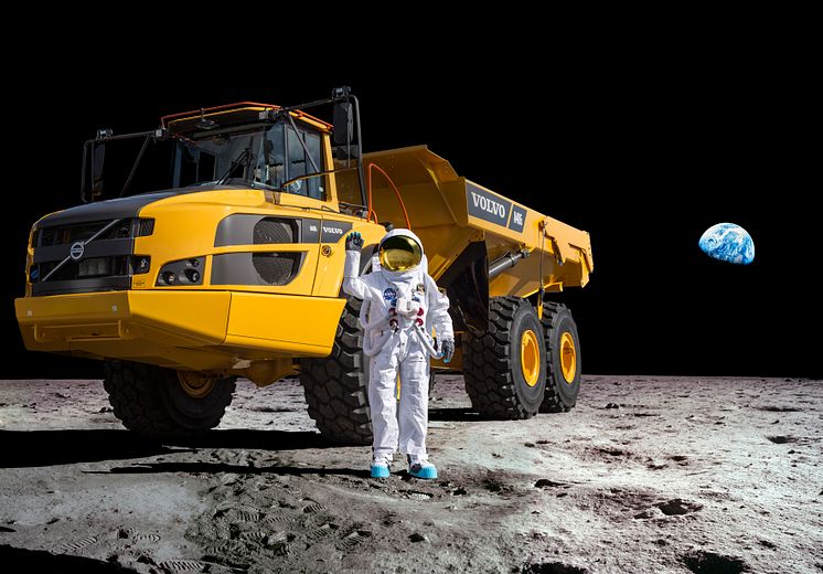 Astronaut och dumper i rymden