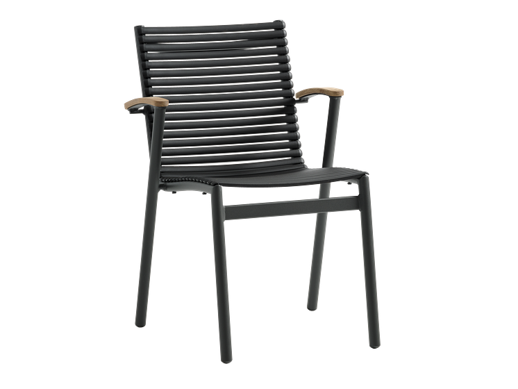 Silla apilable SADBJERG negro.png