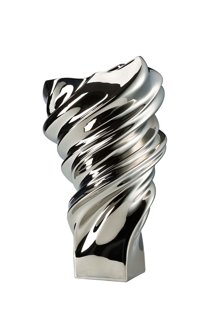 R_Squall_Silver titanium_Vase 32 cm