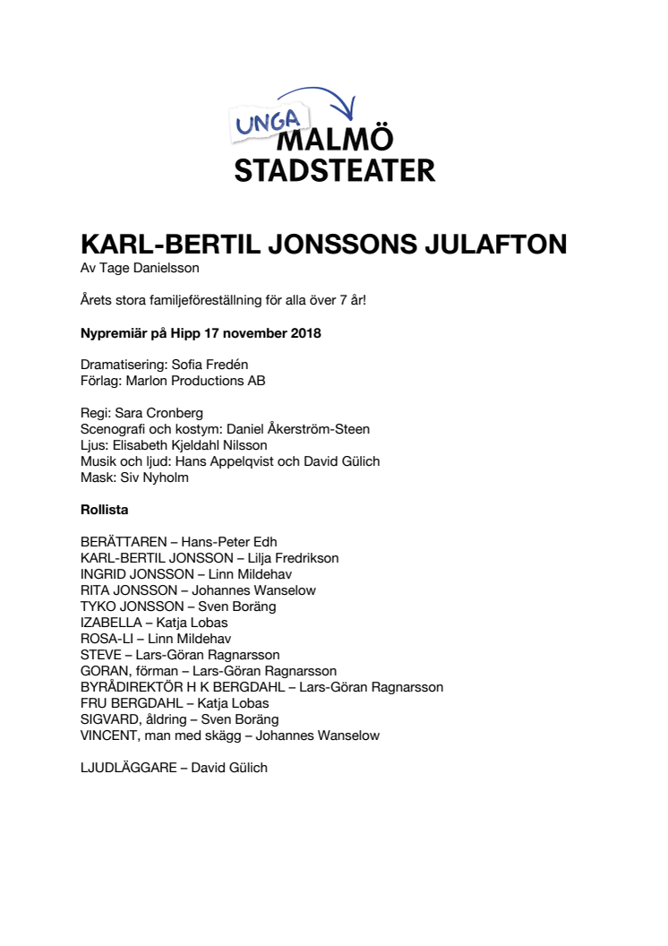 Pressmaterial Karl-Bertil Jonssons julafton