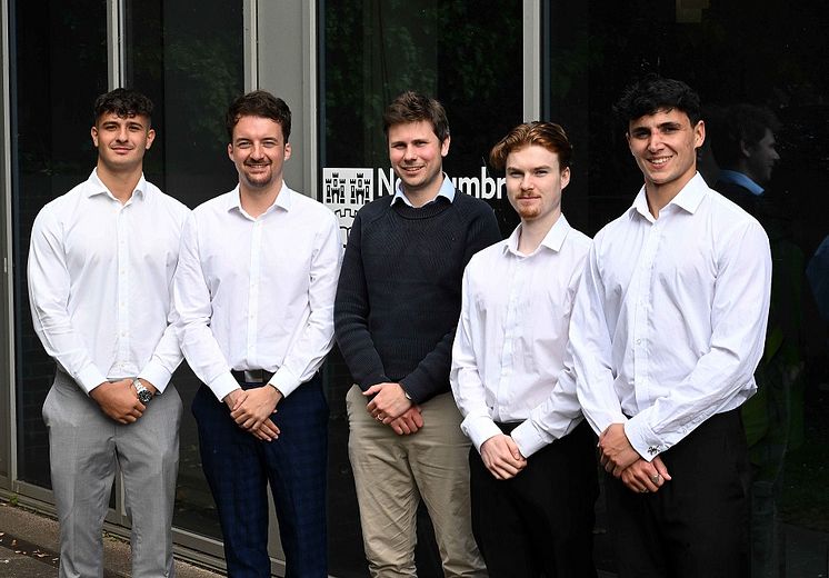 Northumbria University Business Clinic students with Boris Davis, UK Business Lead at Lhyfe.