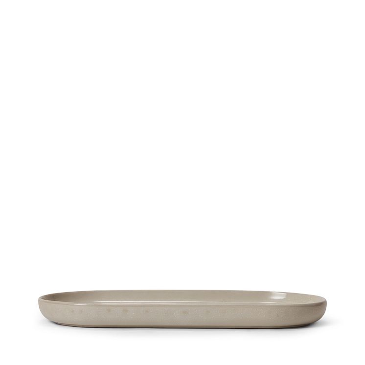 10350_Fat Serve Oval 25cm Stengods Off-White