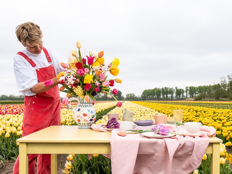 Tulpandukning med inspiration av tulpanfält 