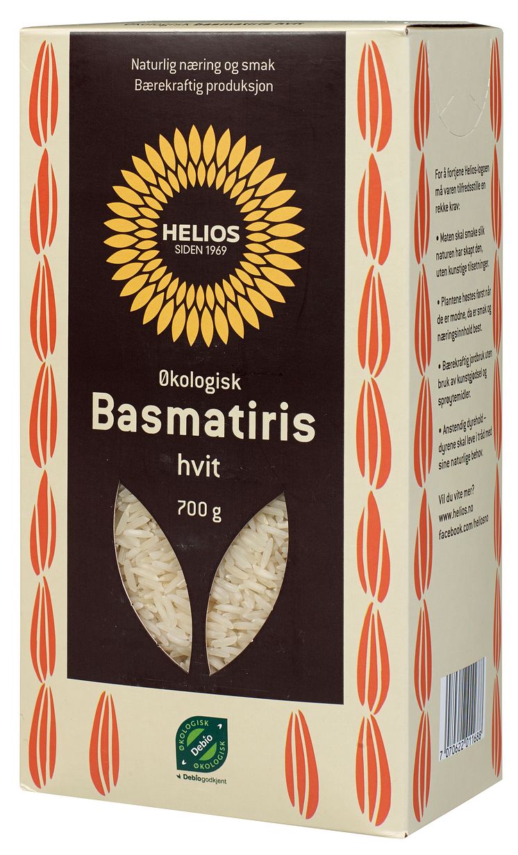 Helios basmatiris økologisk 700 g