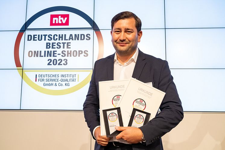 E-Commerce Director Dario Romano bei der n-tv-Preisverleihung_Fotograf_Thomas Ecke