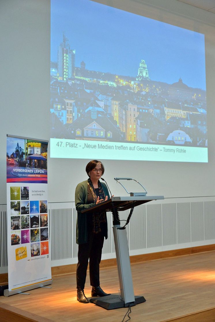 Begrüßung von Susanne Metz (Direktorin der Leipziger Städtischen Bibliotheken)