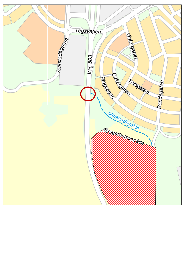 Karta ny cirkulationsplats v503, Söderslätt