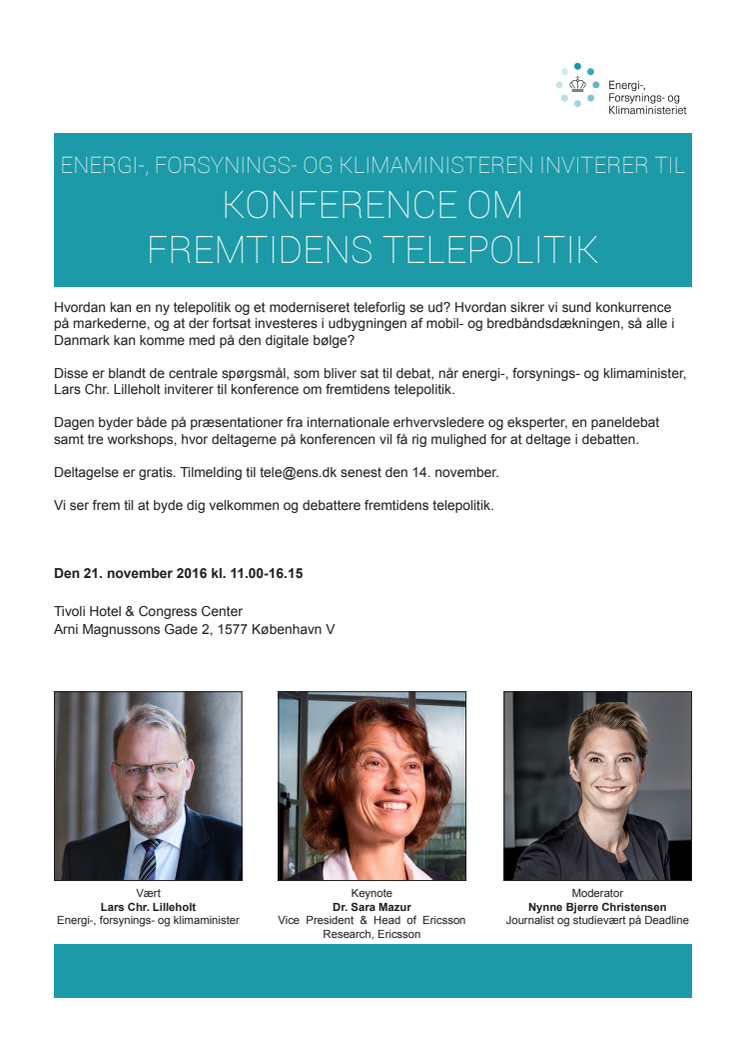 Program for konference om fremtidens telepolitik
