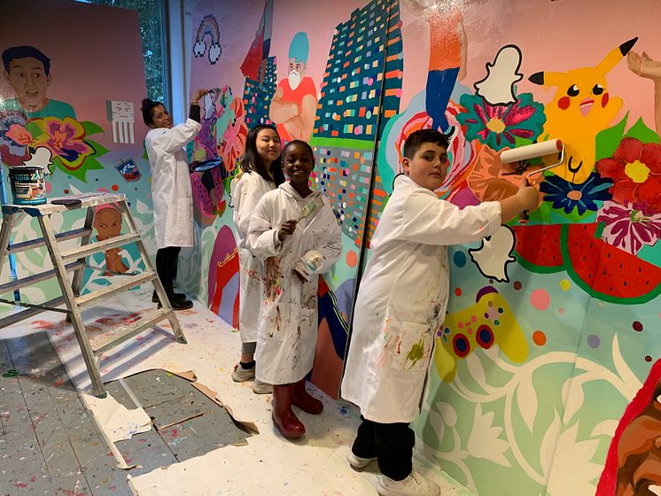 Arbete i ateljén, 10-åringarnas konst 2020