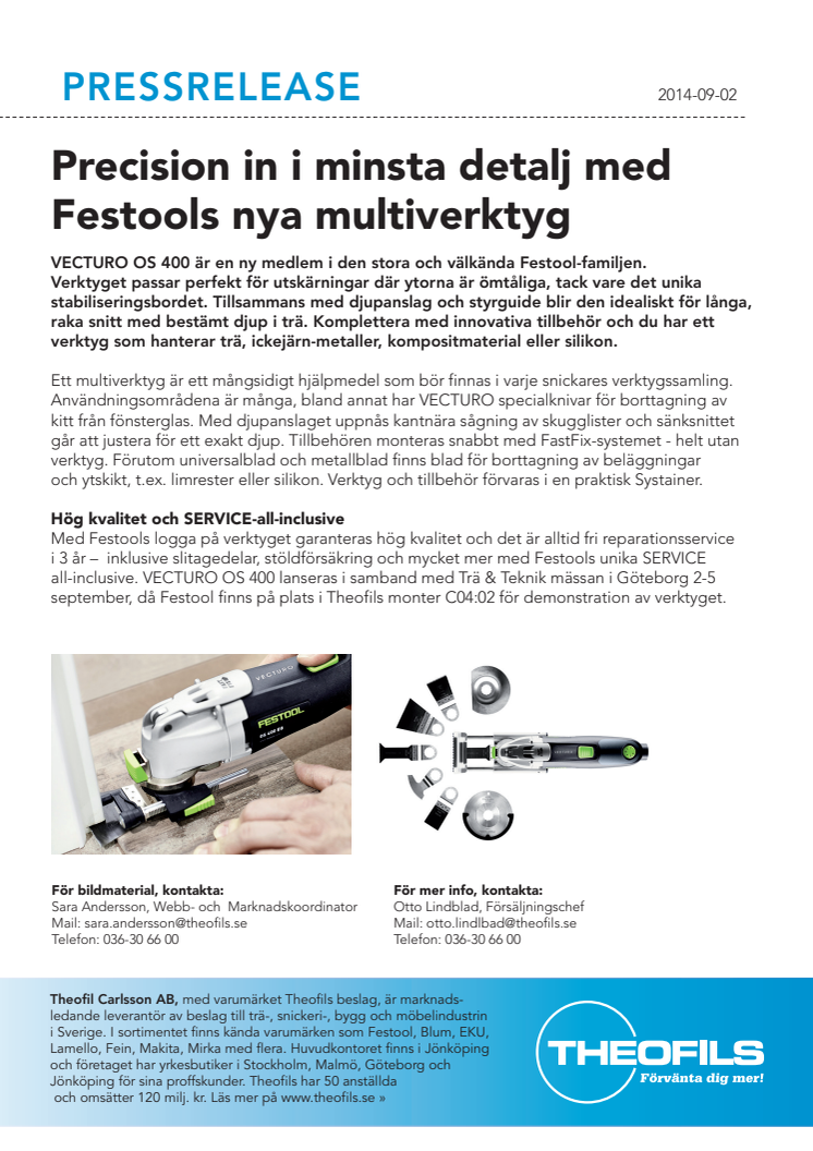 Precision in i minsta detalj med Festools nya multiverktyg