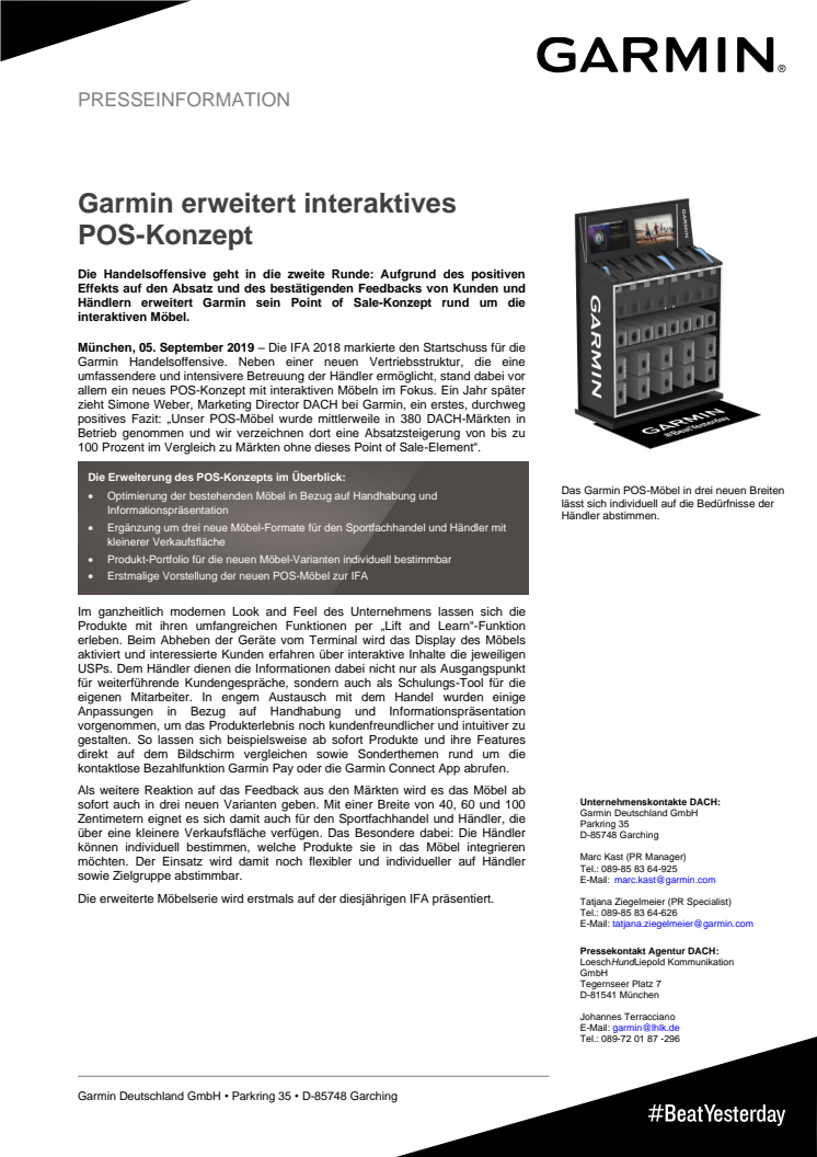 Garmin erweitert interaktives POS-Konzept