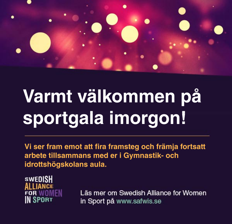 Varmt välkommen till SAFWIS årliga evenemang i morgon!