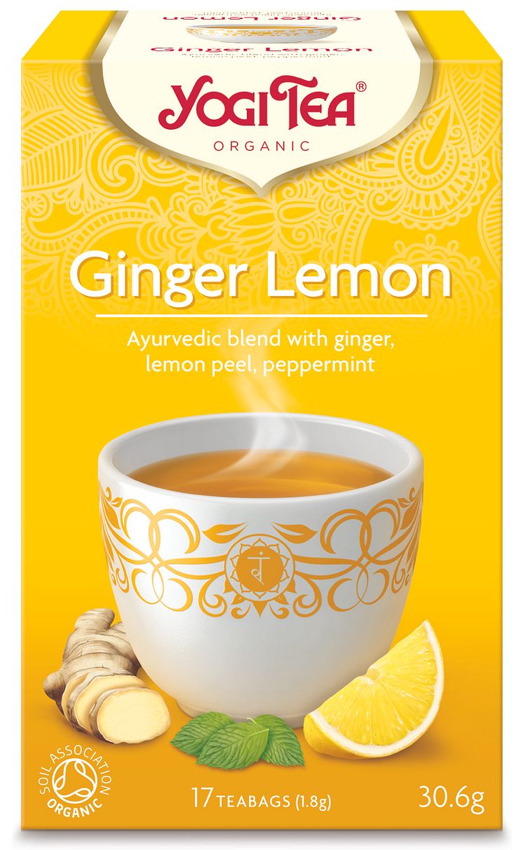 Yogi Tea Ginger Lemon poser økologisk