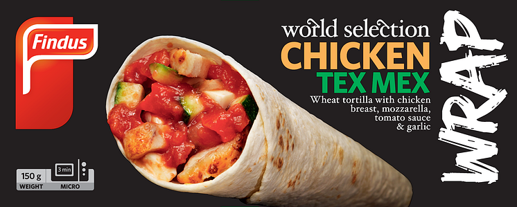 Findus World Selection Chicken tex mex wrap