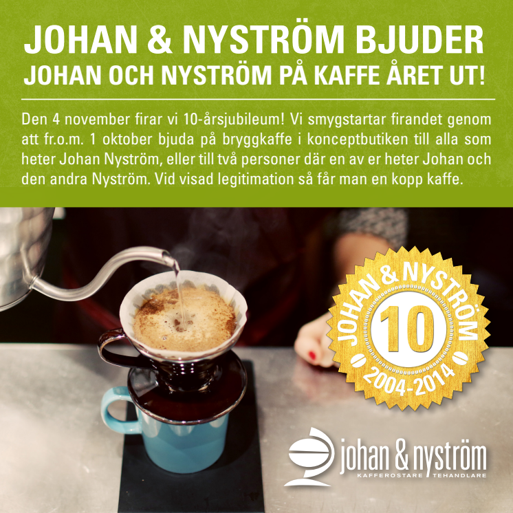 Johan & Nyström bjuder Johan och Nyström på kaffe