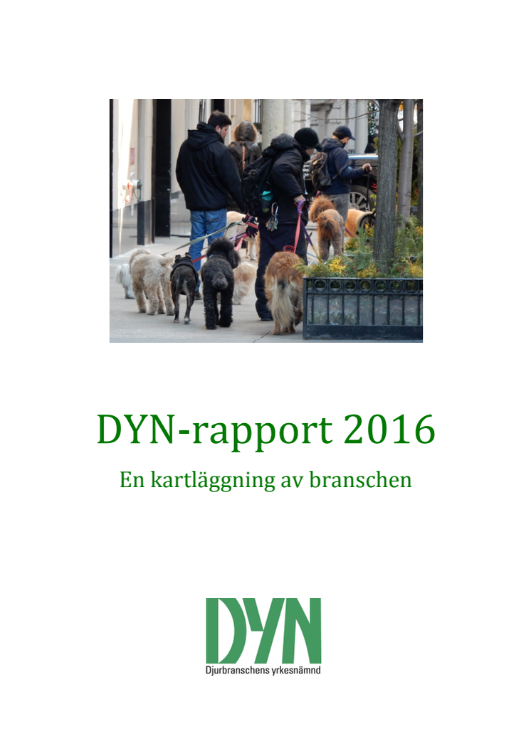 DYN-rapport 2016 – en kartläggning av djurbranschen