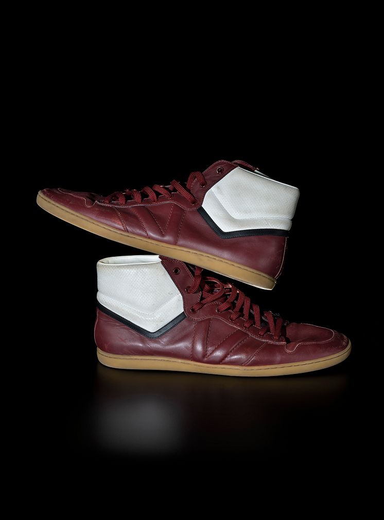 A Pair of Louis Vuitton Burgundy Sneakers