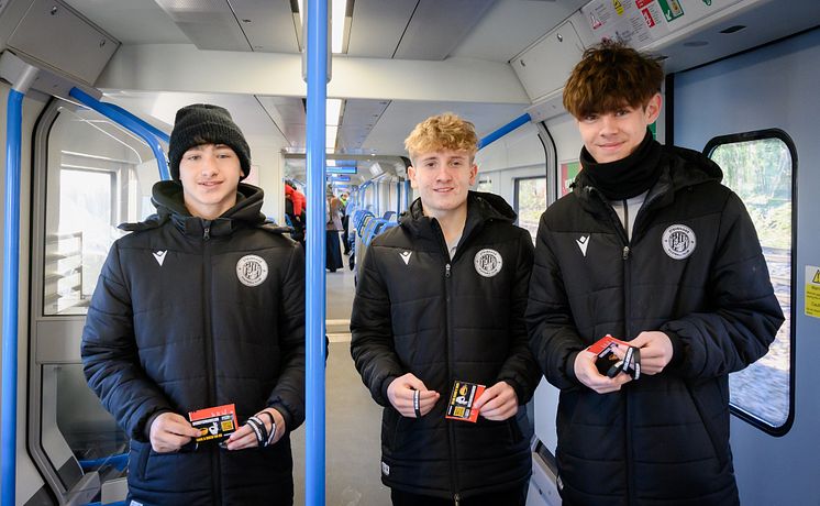 Stevenage FC Academy on the Brew Train