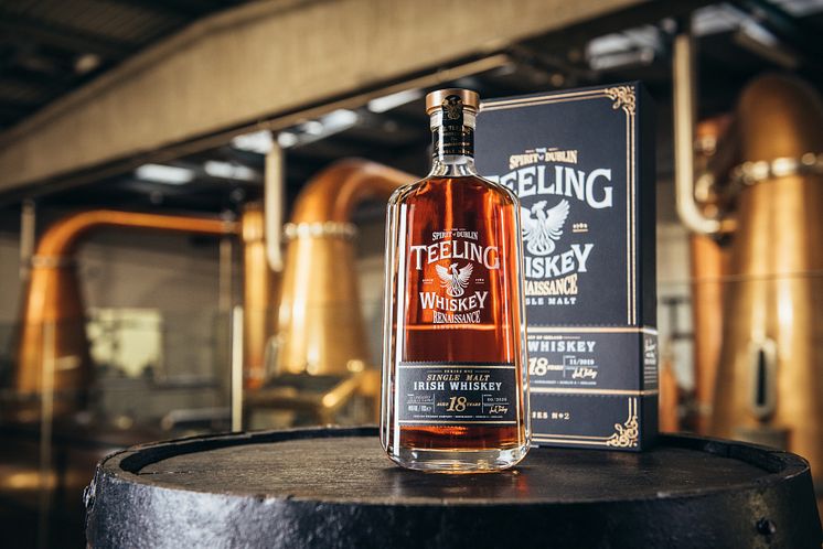 Teeling Renaissance Series 2 Single Malt Whiskey 18YO bottle box stills