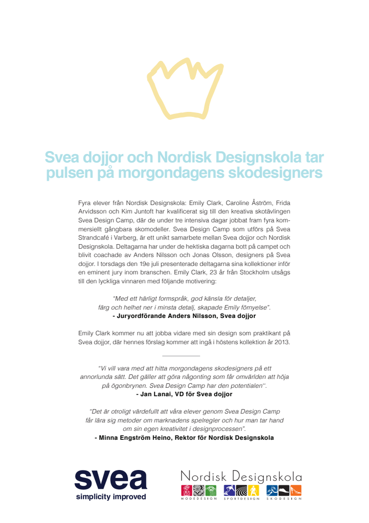 Vinnaren utlyst i Svea Design Camp!