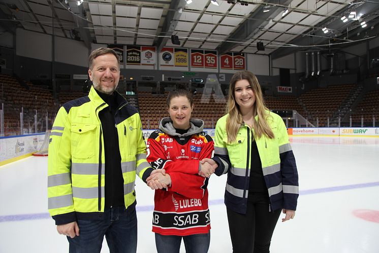 Johan Torgerstad, HR-chef SunPine, Jenni Hiirikoski, Jennifer Nilsson, laborant på SunPine.