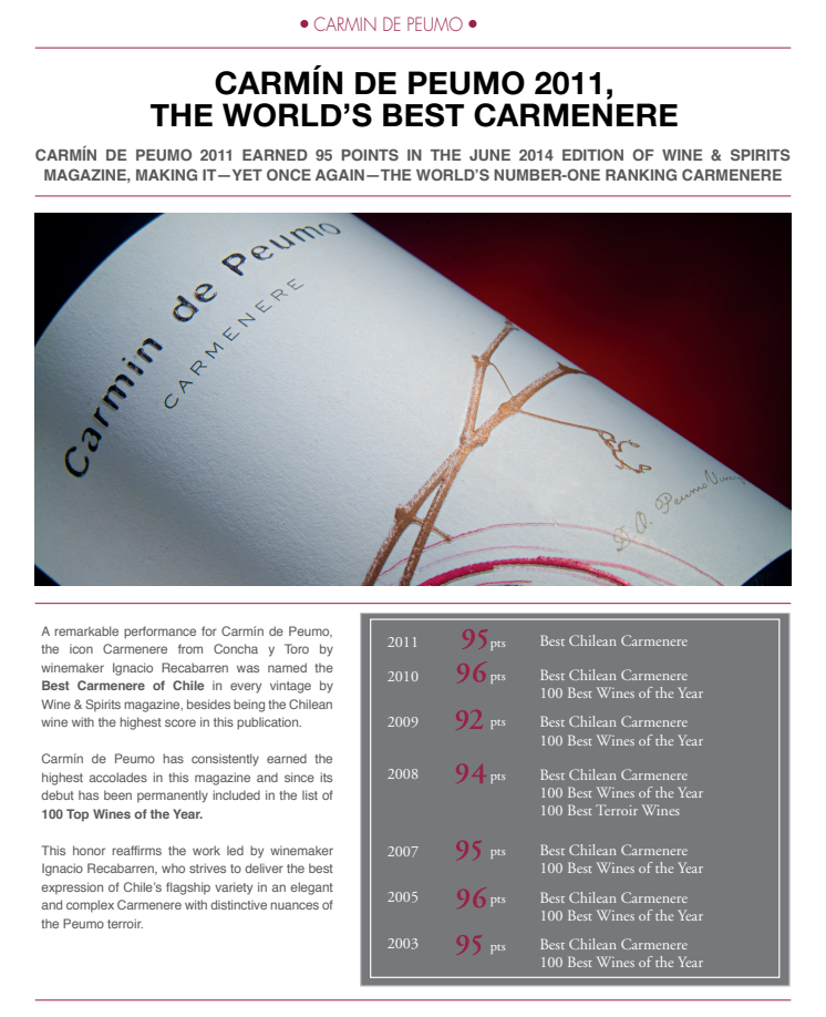 Carmín de Peumo 2011 - Världens bästa Carmenere