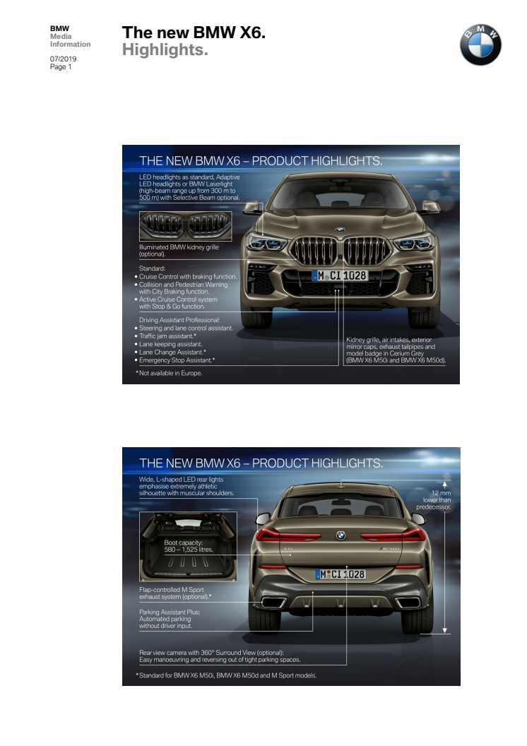 BMW X6 - highlights