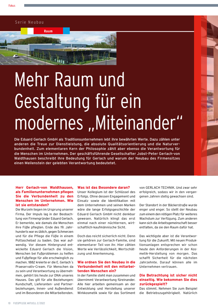 Neubau der Eduard Gerlach GmbH, Teil 3: Modernes Arbeiten