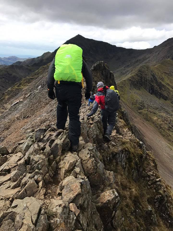 Image - ACR - hikers on Crib Goch ridge