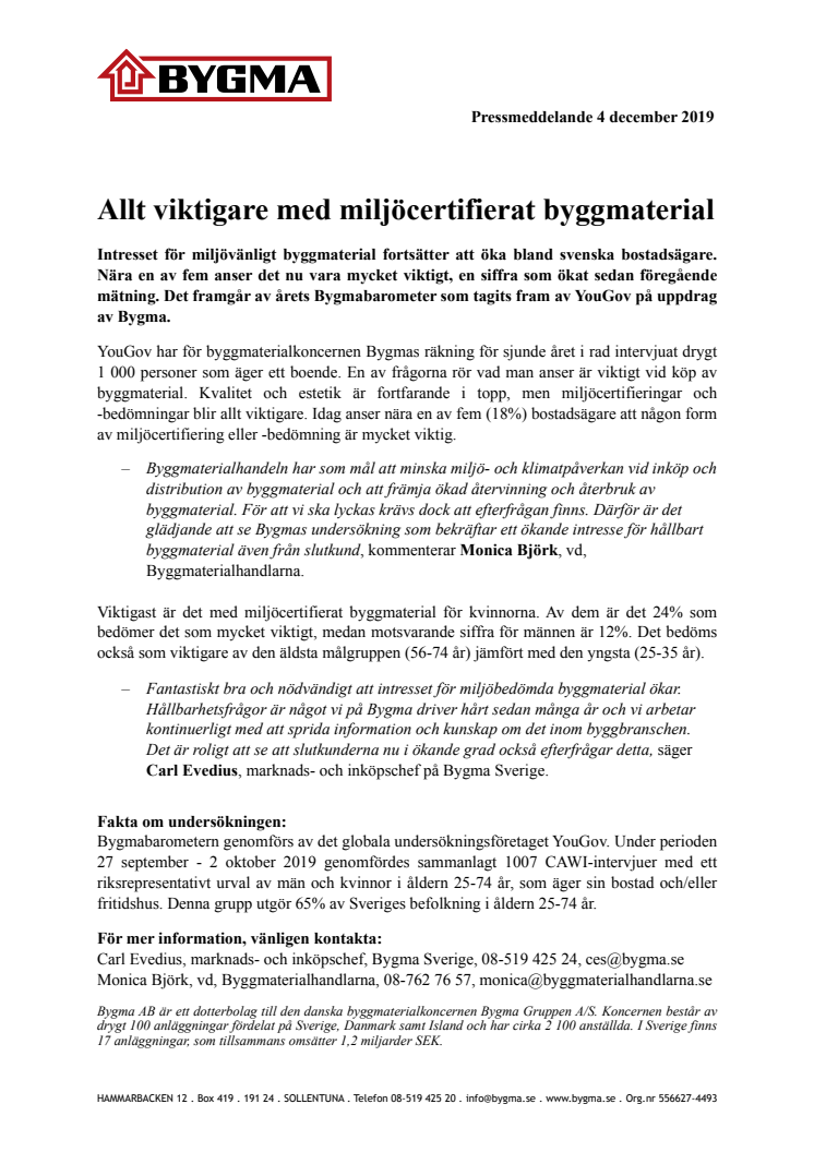 Allt viktigare med miljöcertifierat byggmaterial