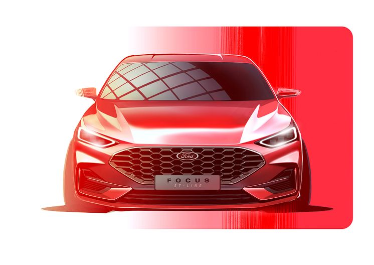 2021FordFocus_Sketches_ST LINE_Front_1