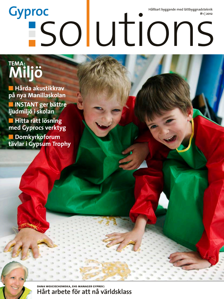 Nytt nummer av kundtidningen Gyproc Solutions - tidningen med fokus på hållbart byggande