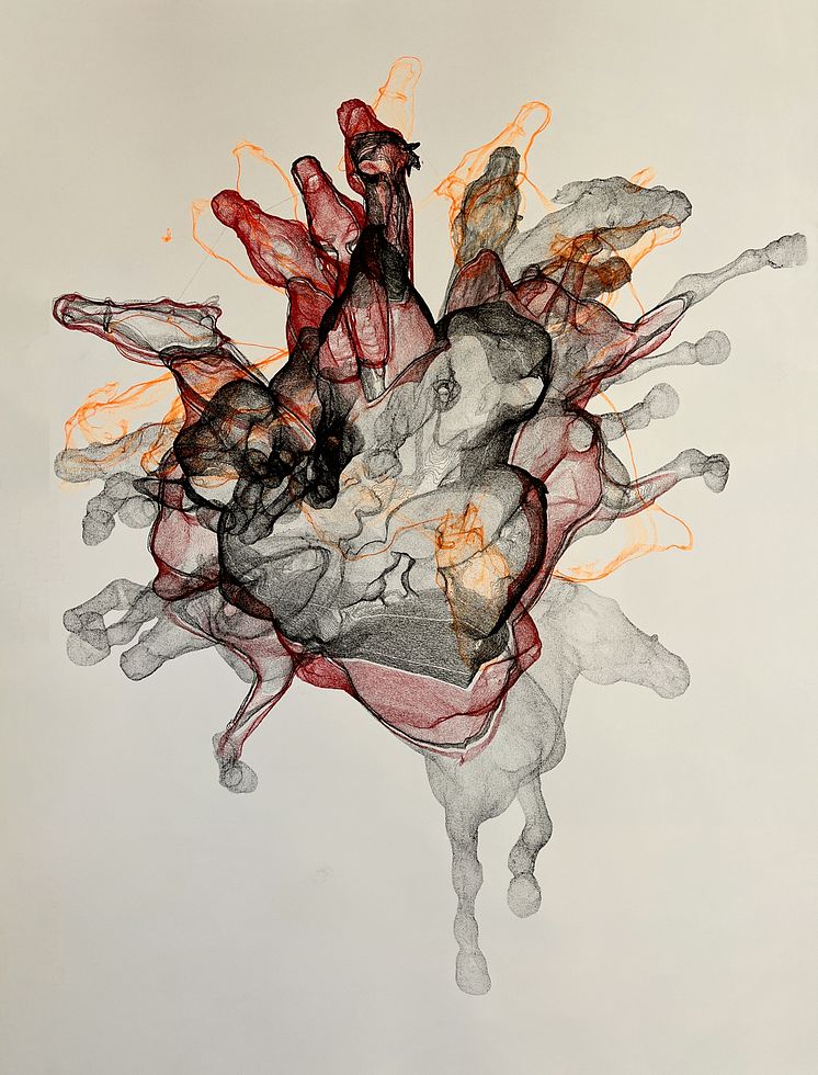 "Pirouette", teckning, Tove Kjellmark, 2022