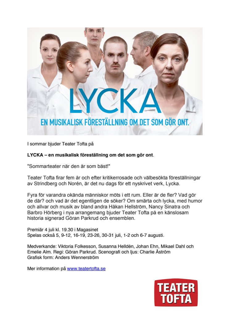LYCKA - en musikalisk föreställning om det som gör ont