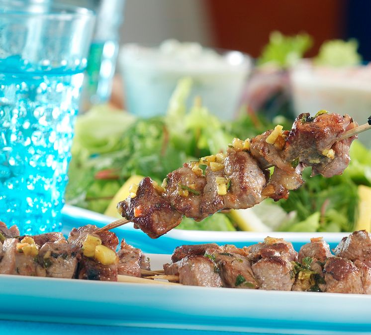 Citronmarinerade lammspett