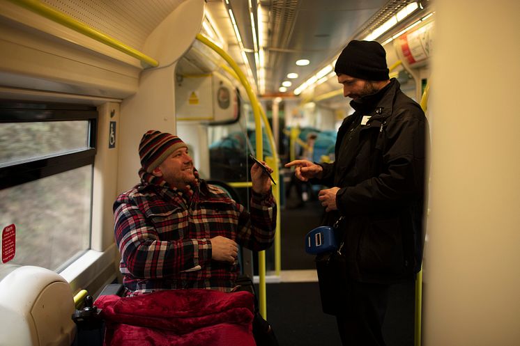 Passenger assistance on train