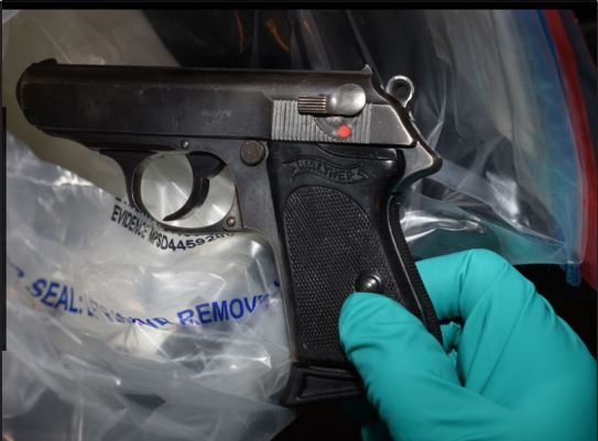 Recovered Walther PPK firearm